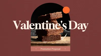A calm and simple Valentine's Day proposal with orange accents on a warm brown background