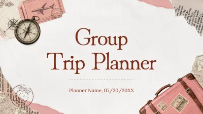 Pink Vintage Travel Planner Presentation