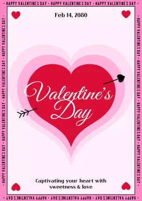 Pink and red retro concept White Day event