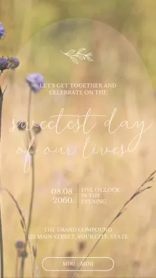 Beige Elegant Wedding Invitation Instagram Post
