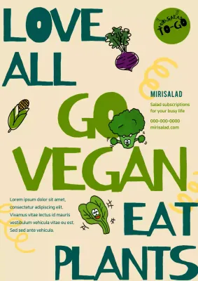 Promote the Green Vegetable Vibrant Vegan Subscription Service