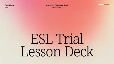 Pink Minimal Esl Guide Presentation