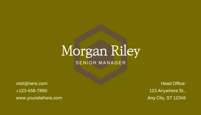 Olive Simple Business Card
