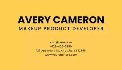 Yellow Minimal Business Card