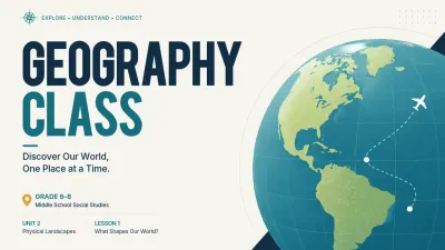 Blue Modern Geography Class