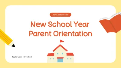 orange simple school orientation guide