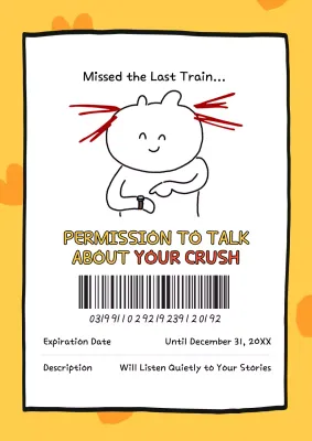 Yellow Cartoon Crush Meme Poster