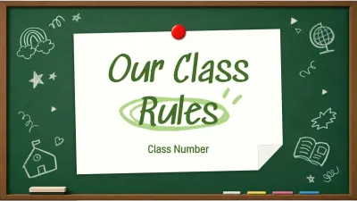 Green Simple Class Rules Presentation