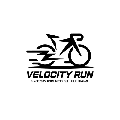 Black Minimal Cycling Promotion Logo