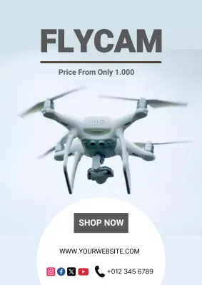 white modern drone promotion