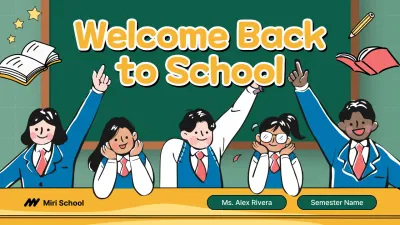 Colorful Fun Illustrative Back to School Class Orientation Presentation