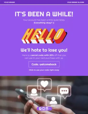 Purple Bold Marketing Newsletter Promotional Poster