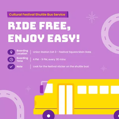 purple modern festival promotion
