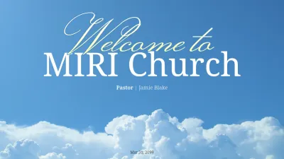 Blue Elegant Church Sunday Worship Invitation