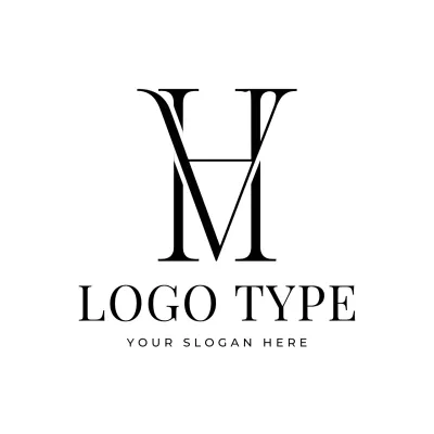 Black Minimal Design Logo