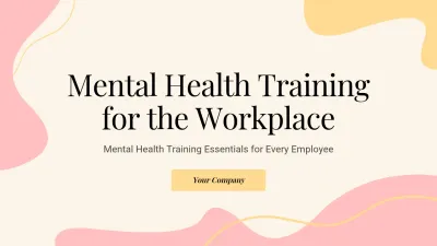 Pink Minimal Mental Health Guide Presentation