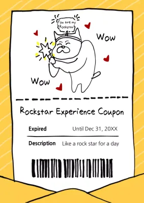 Yellow Comic Coupon Promotion Poster