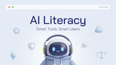 Blue Modern AI Literacy Guide Presentation