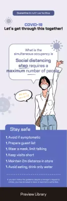 Blue Minimal Covid-19 Guidelines Banner