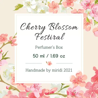 Beige Floral Perfume Label Instagram Post