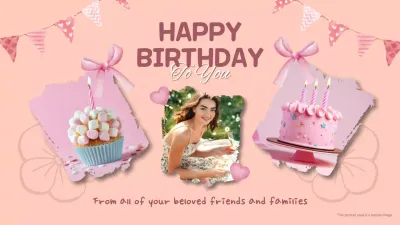 Pink Floral Birthday Invitation Presentation