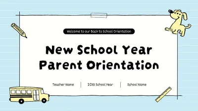 yellow simple school orientation guide Presentation