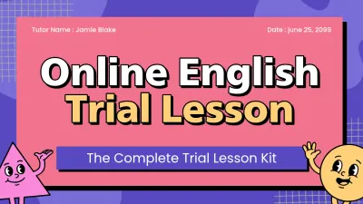 Pink Simple ESL Lesson Presentation