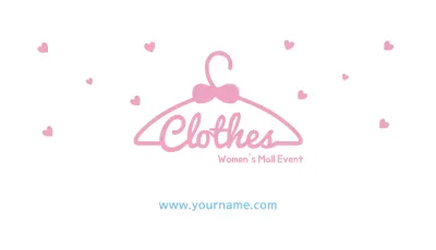 Pink Minimal Mall Promotion Business Card