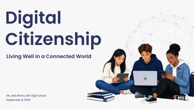 Blue Modern Digital Citizenship Lecture