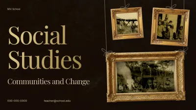 Brown and Gold Vintage General Social Study School Lesson Plan Presentation