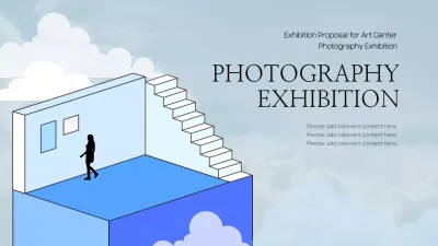 Blue Minimalist Photography Exhibition Presentation