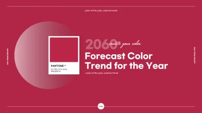 Marketing trend report theme using pink color chips