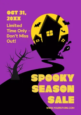 purple retro Halloween