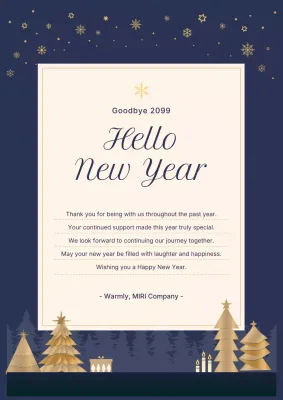 Navy Classic New Year's Greetings