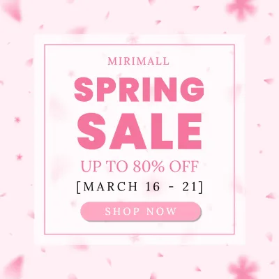 Pink Floral Spring Sale Promotion