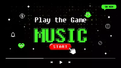 Green Retro Music Playlist YouTube Thumbnail