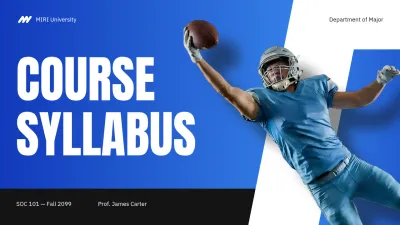 Blue Modern Sports Course Presentation