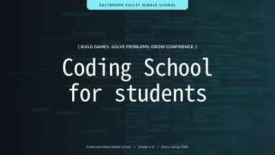 Blue Modern Coding School Guide Presentation