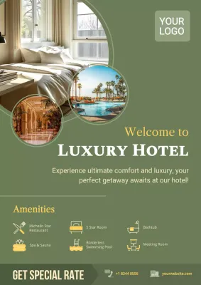 Elegant Hotel Promotion in Green Color