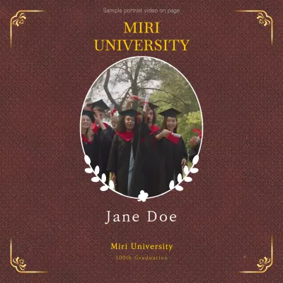 A classy yearbook post in brown and gold