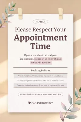 beige elegant appointment notice