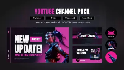 Pink Cyber Gaming Promotion YouTube Thumbnail