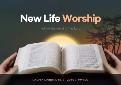 Black Traditional Worship Invitation Poster