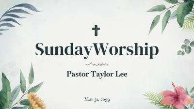 Green Elegant Church Announcement