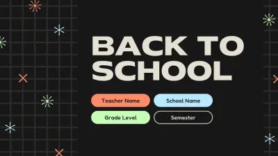 Black Minimal Education Planner Presentation