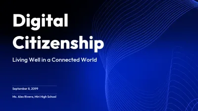 Blue Modern Digital Citizenship Lecture