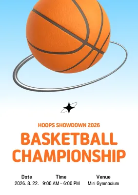 orange modern basketball event