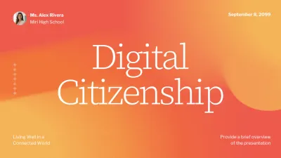 Orange Simple Digital Citizenship Guide Presentation