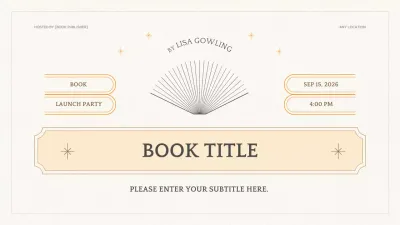 Beige Minimalist Book Invitation Presentation
