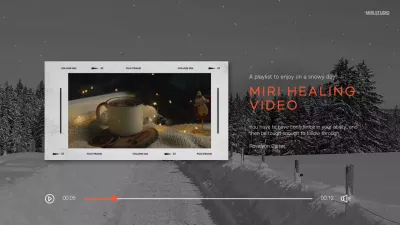 Promote a sentimental winter cafe playlist with coffee footage on a black and white background